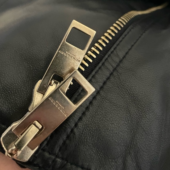 Burberry black leather jacket - Picture 8 of 9